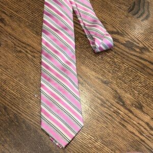 VIV 100% hand made in Italy tie- ink, gray, black and white Striped Men's Tie